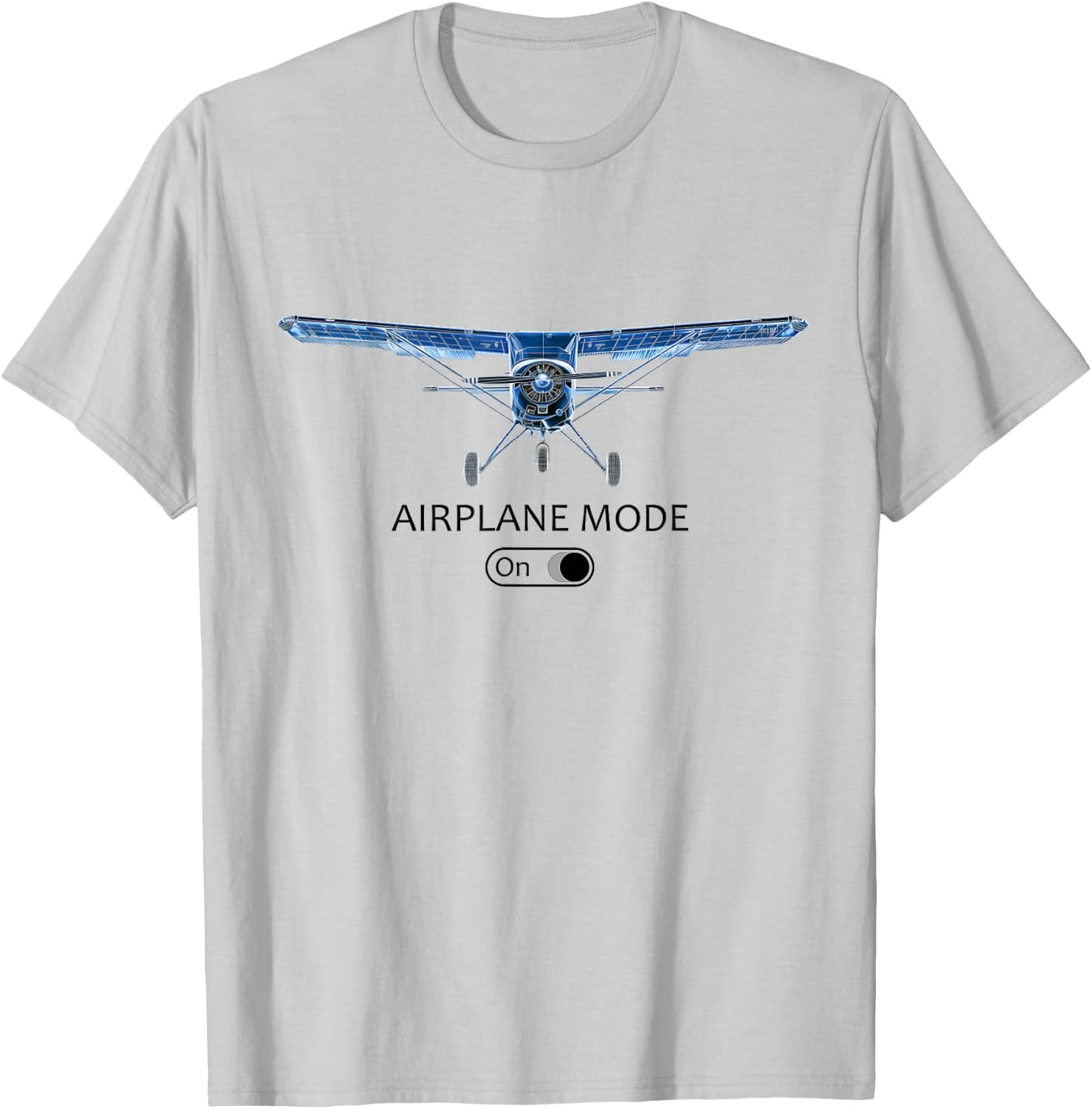 Pilot C172 Flying Airplane Mode On T-Shirt - T-Shirt | Ash