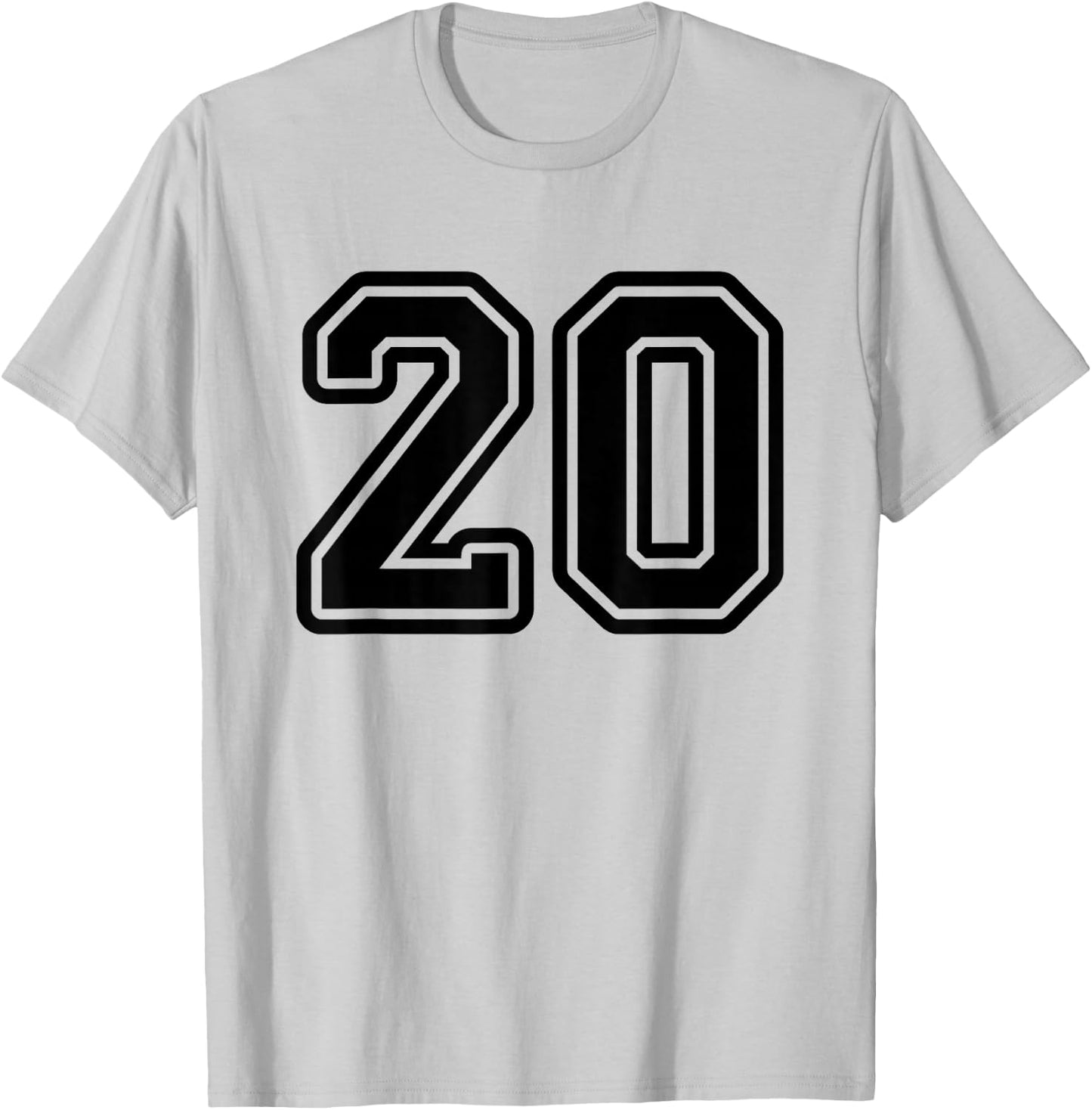 Sport Team Number #20 T-Shirt - T-Shirt | Ash