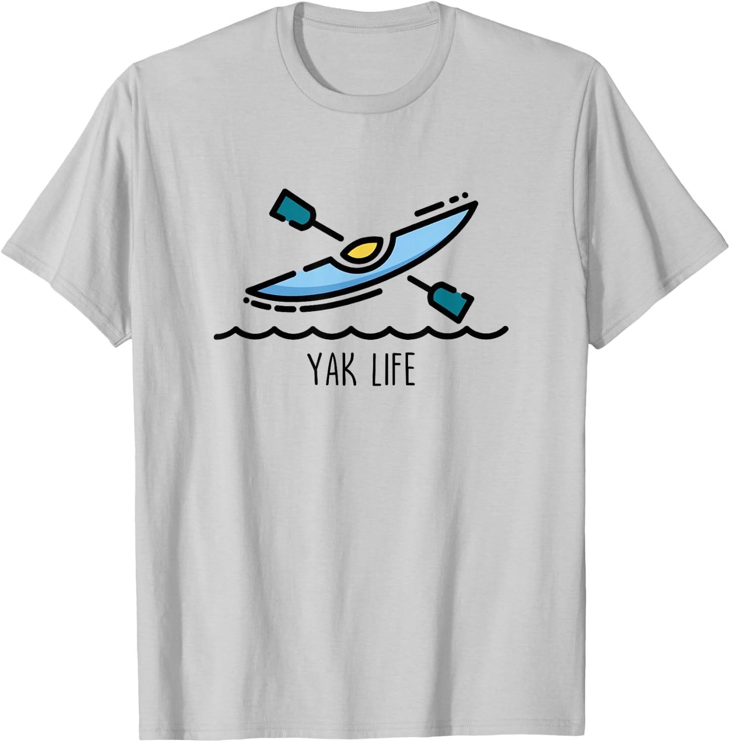 Yak Life Kayak Life Kayaking and Paddling Canoeing Sport T-Shirt - T-Shirt | Ash