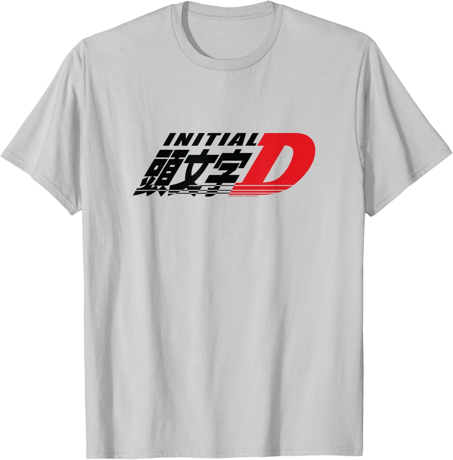 Initial D Manga Main Logo T-Shirt - T-Shirt | Ash