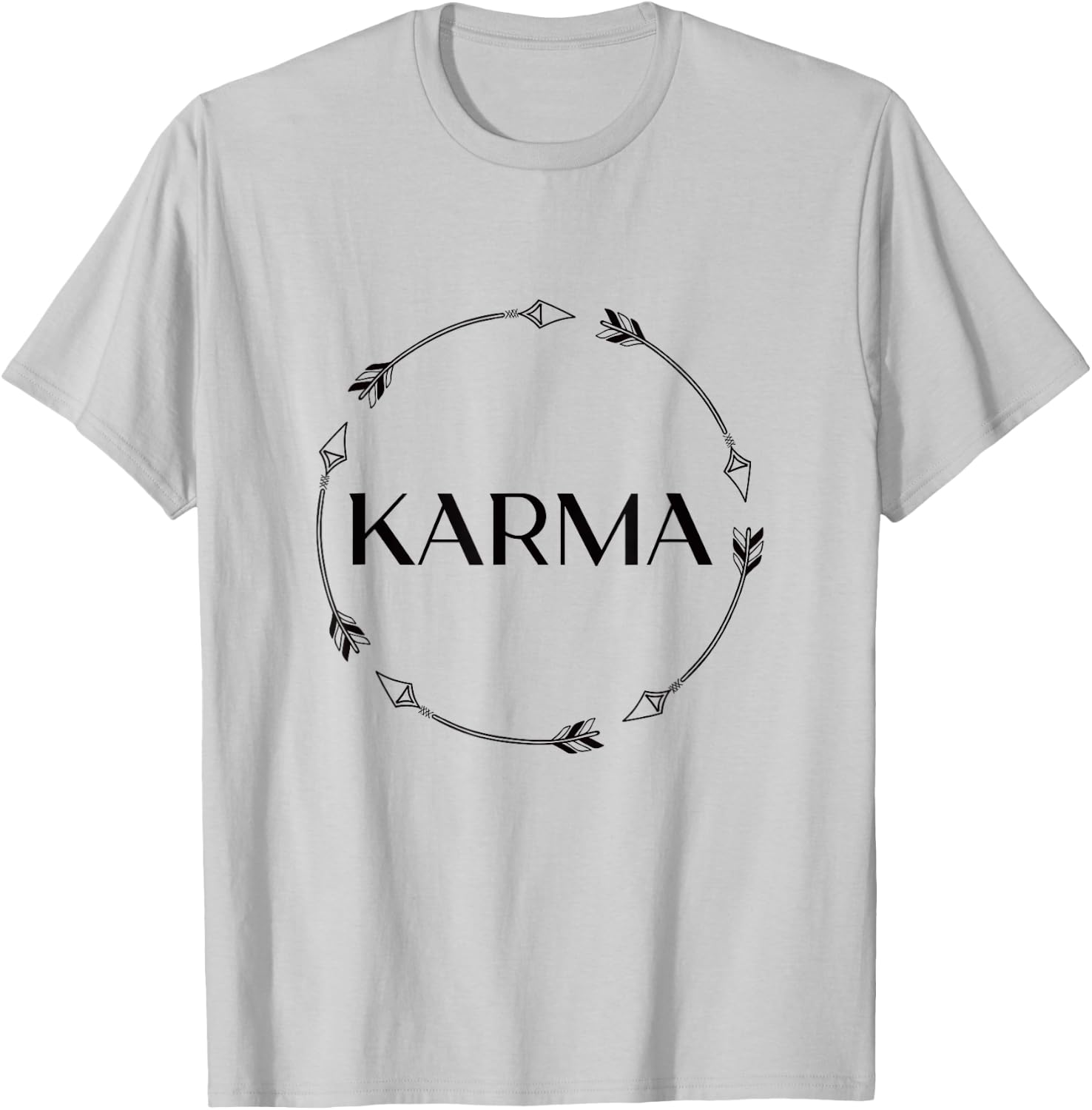 Funny Karma Arrows Karma What Goes Around Comes Around T-Shirt - T-Shirt | Ash