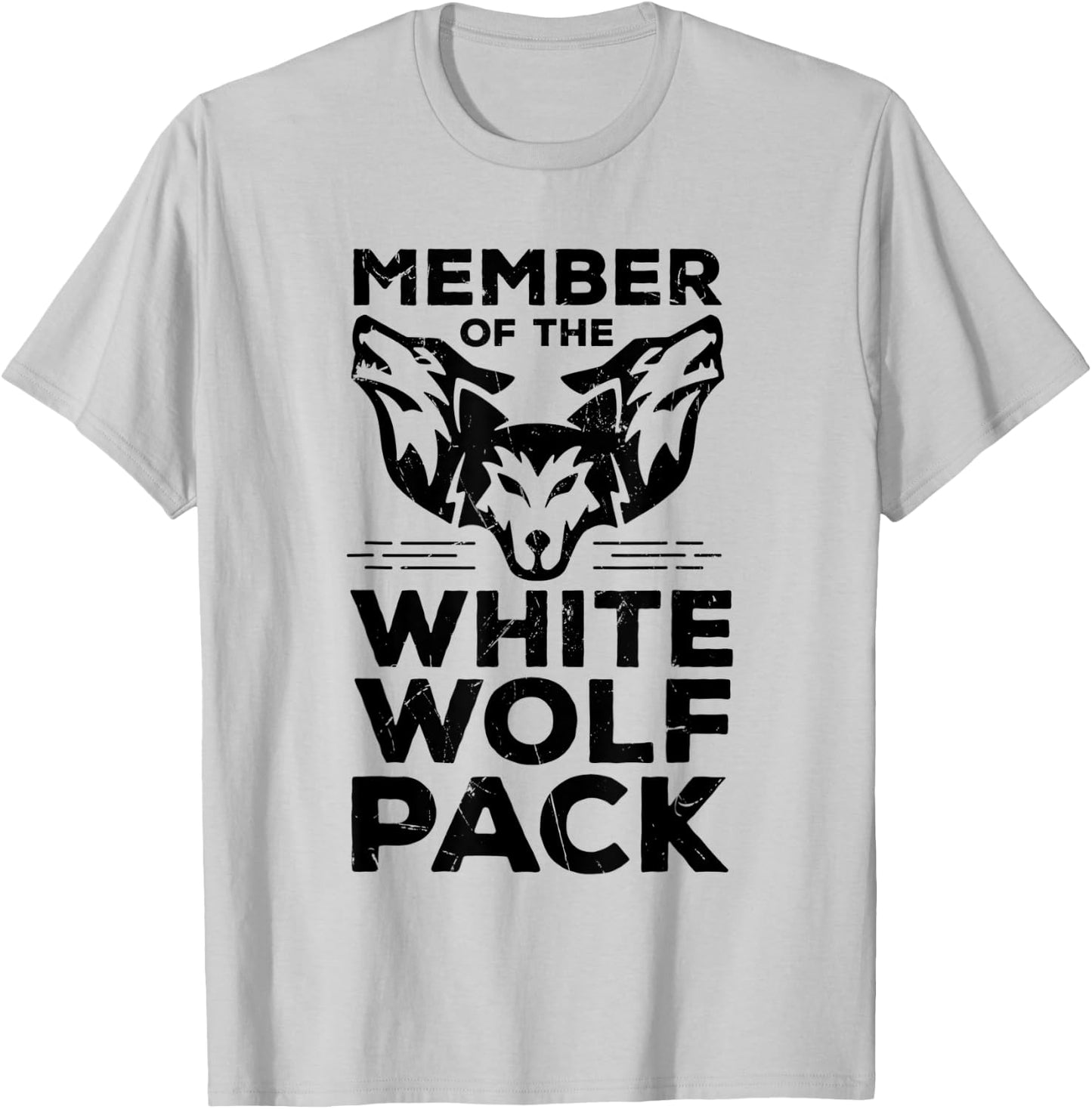 Cool Member Of The White Wolf Pack Wolf Lovers T-Shirt - T-Shirt | Ash