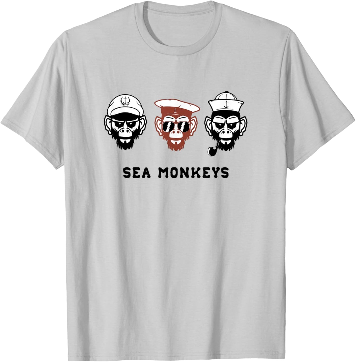 Sea Monkeys Ship Captain Funny Shirt T-Shirt - T-Shirt | Ash