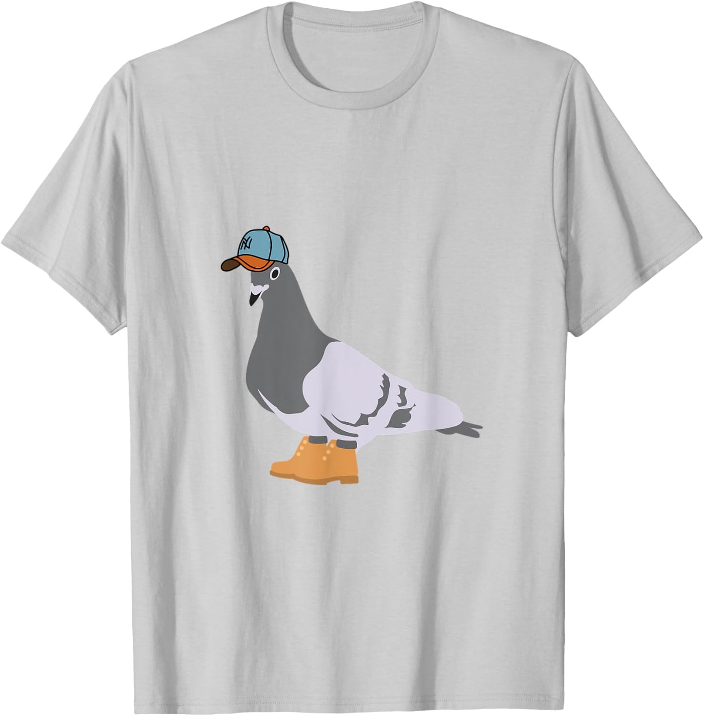 New York City Pigeon Bird Baseball Cap Boots T-Shirt - T-Shirt | Ash