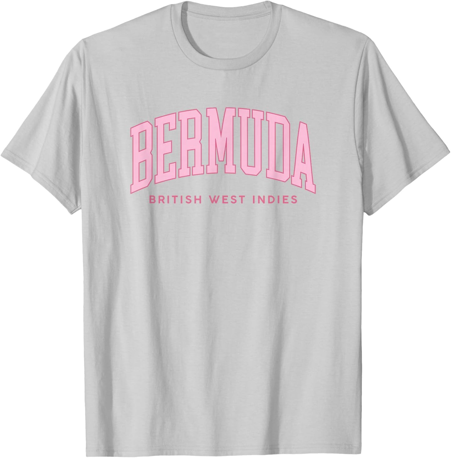 Bermuda Retro Preppy Throwback Pink Text Girls T-Shirt - T-Shirt | Ash