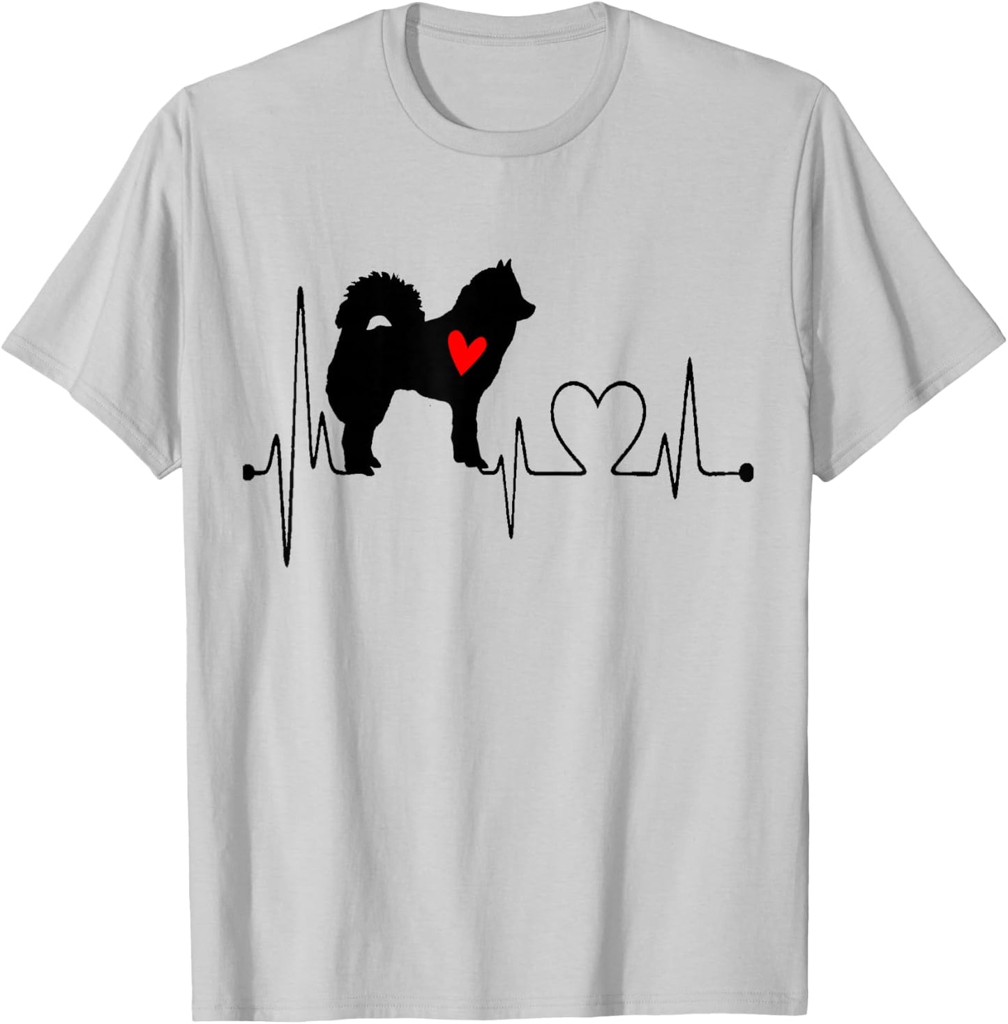 Eurasier Dog Heartbeat EKG Funny My Dogs Are My Cardio , white, S T-Shirt - T-Shirt | Ash