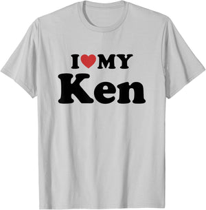 I Love My Ken Prénom Assorti Couple T-Shirt - T-Shirt | Ash