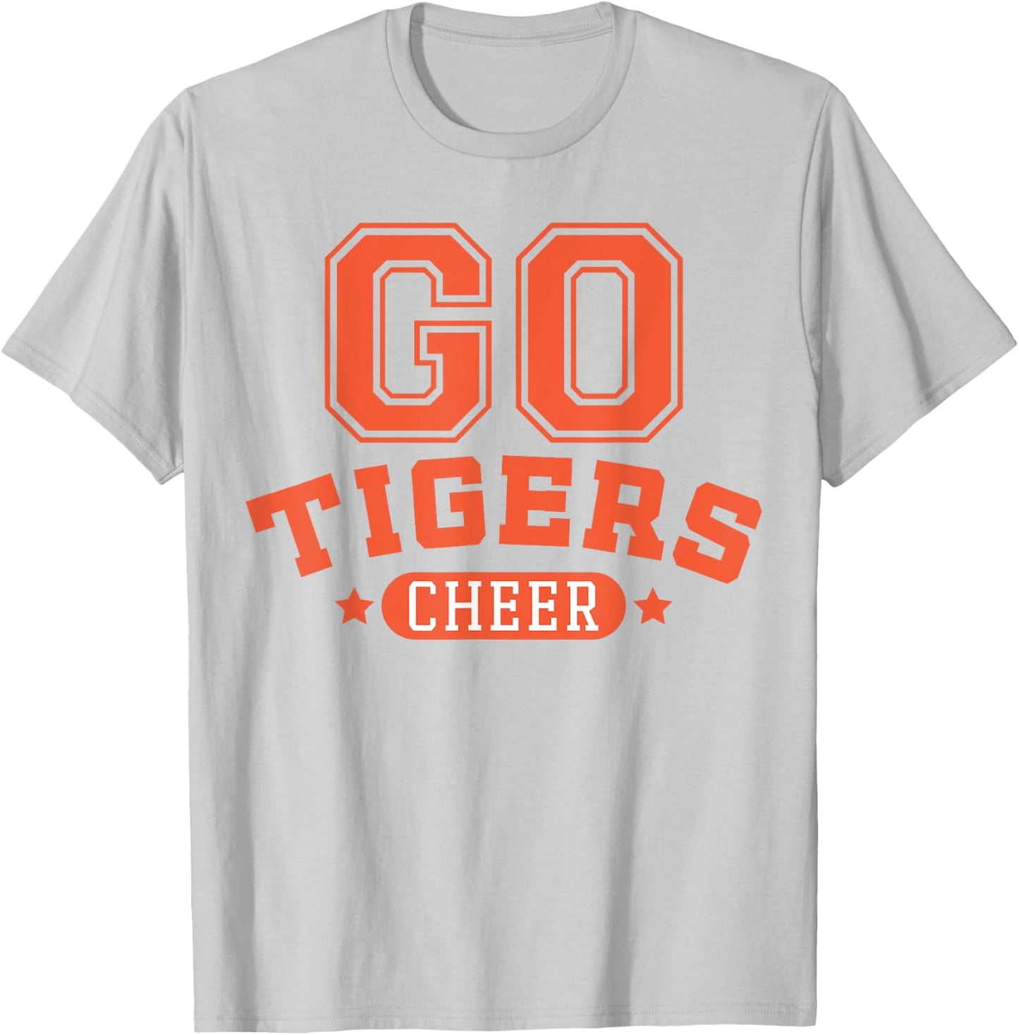 Go Cheer Tigers Football T-Shirt - T-Shirt | Ash