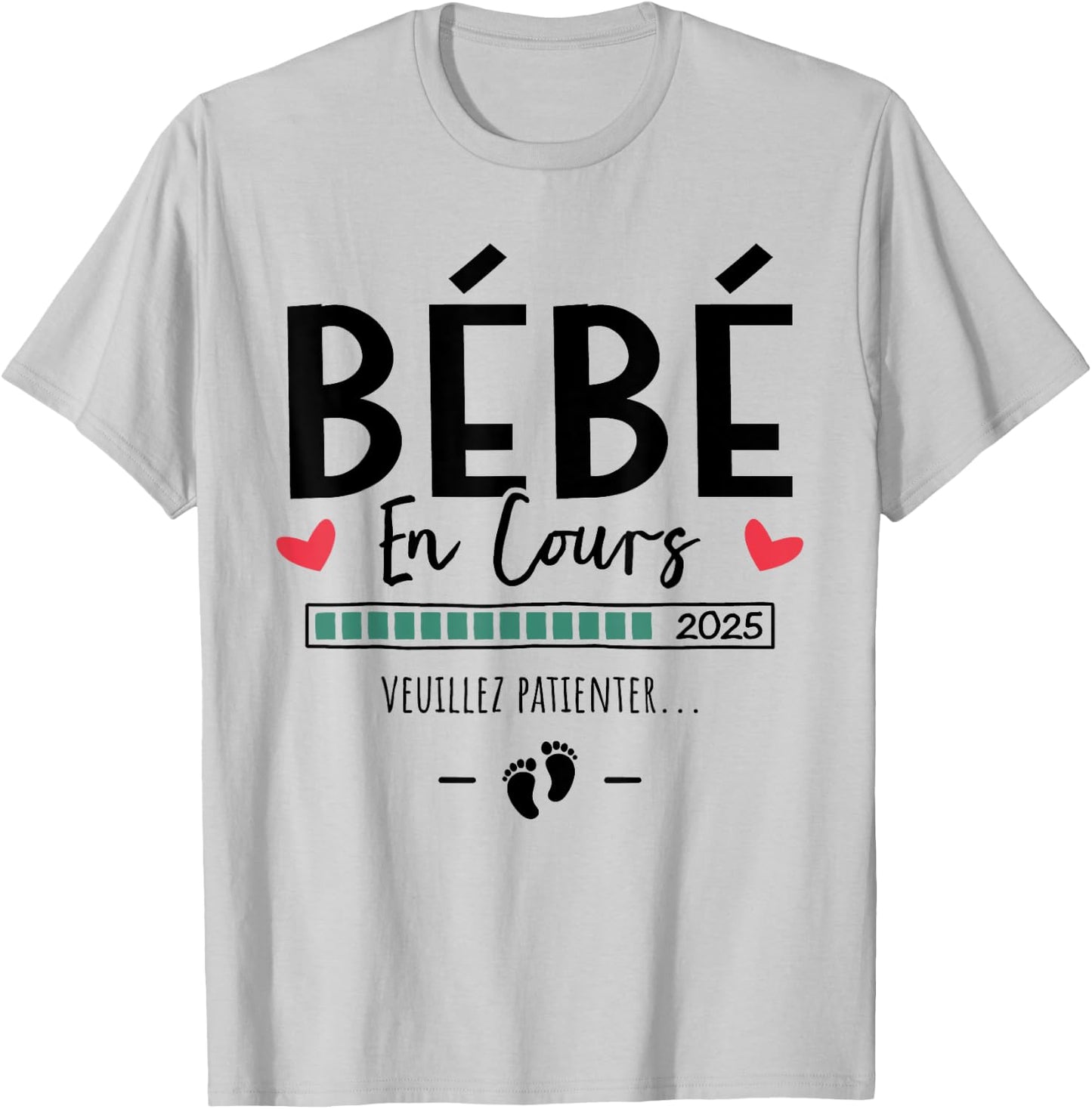 Baby In Progress 2025 Announcement Pregnancy Future Dad To Be Mom , white, S T-Shirt - T-Shirt | Ash
