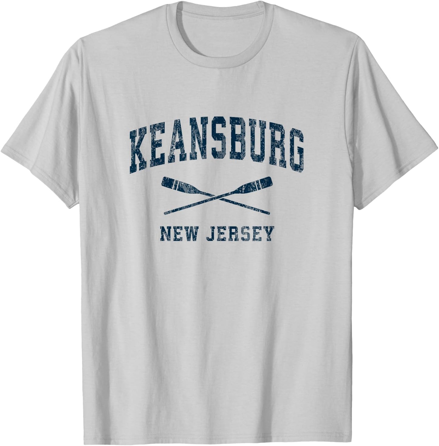 Keansburg New Jersey Vintage Nautical Paddles Sports Oars T-Shirt - T-Shirt | Ash