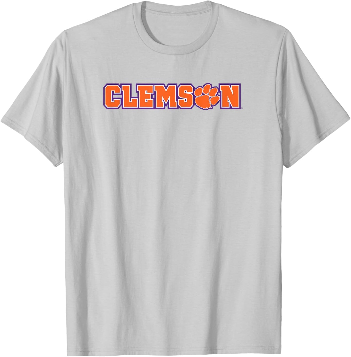 Elite Authentics Clemson Tigers Classic Paw White Officially Licensed T-Shirt - T-Shirt | Ash