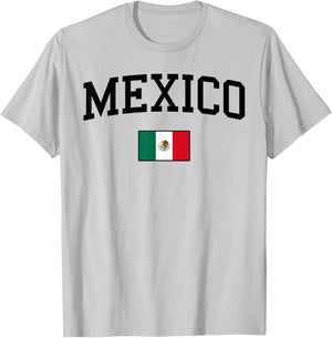 Mexikanische Flagge, Herren, Damen, Kinder, Mexiko T-Shirt - T-Shirt | Ash