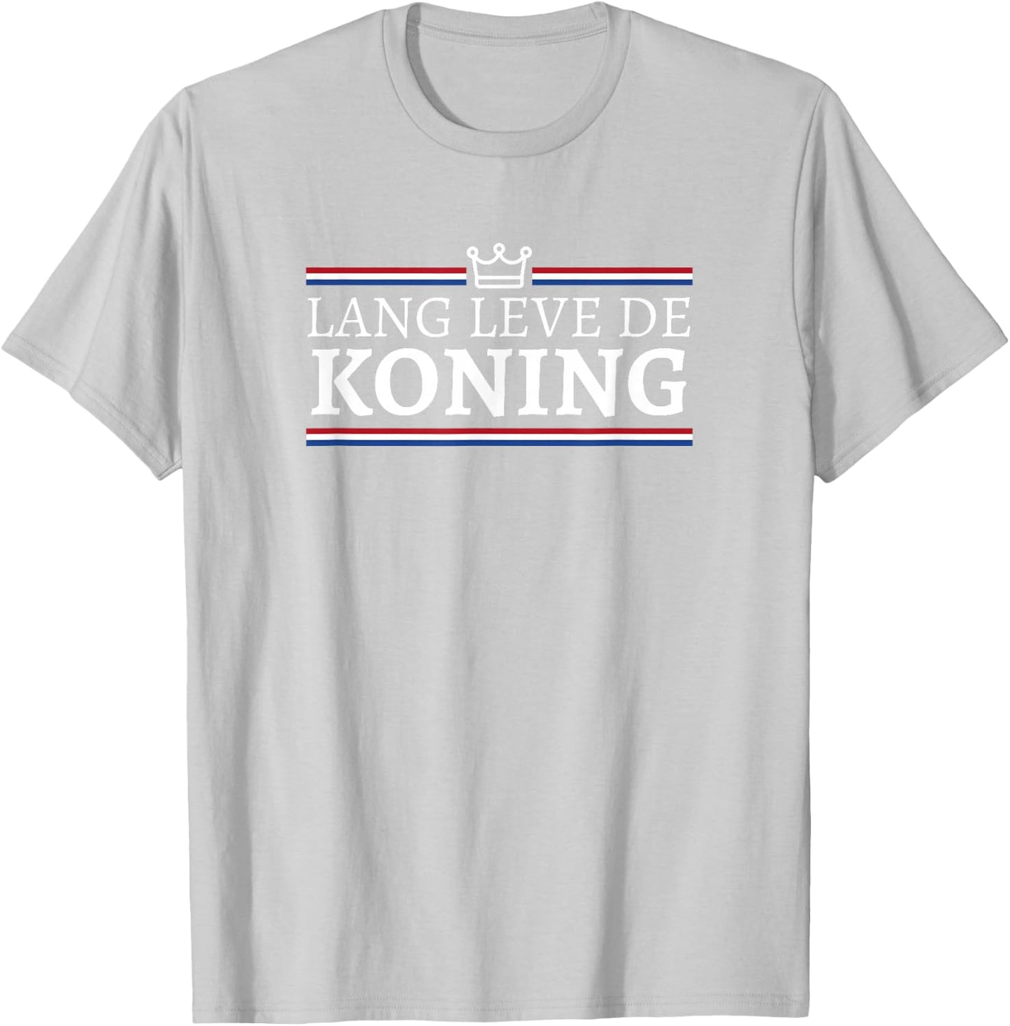 Koningsdag Lang Leve De Koning Kingsday Netherlands Flags T-Shirt - T-Shirt | Ash