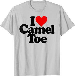 I Love Heart Camel Toe T-Shirt - T-Shirt | Ash