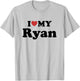 I Love My Ryan First Name Matching Couple Outfit T-Shirt - T-Shirt | Ash