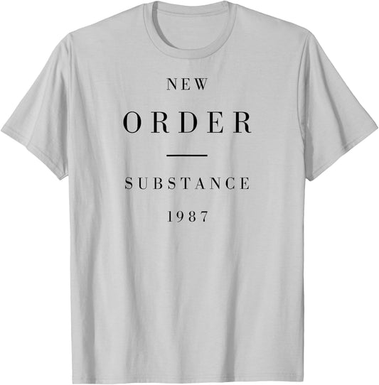 New Order Substance Graphic, Weiß, , Kurzarm, Klassische Passform, Klein T-Shirt - T-Shirt | Ash
