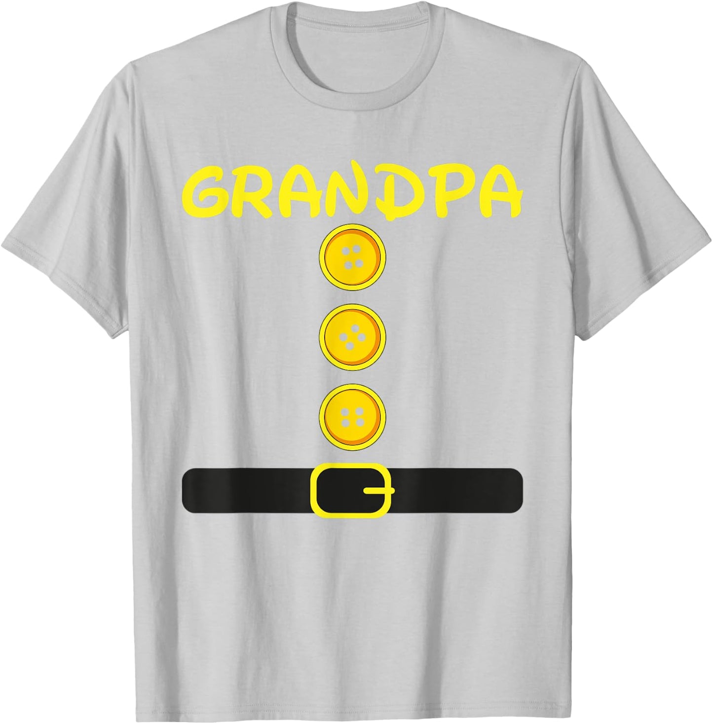 Grandpa Dwarf Costume Color Family Matching Dwarf Halloween T-Shirt - T-Shirt | Ash
