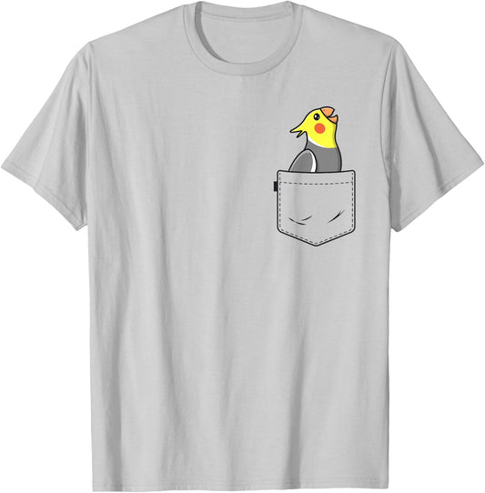 Pocket Cockatiel Women Girls Funny Bird Mom Birb Lovers T-Shirt - T-Shirt | Ash