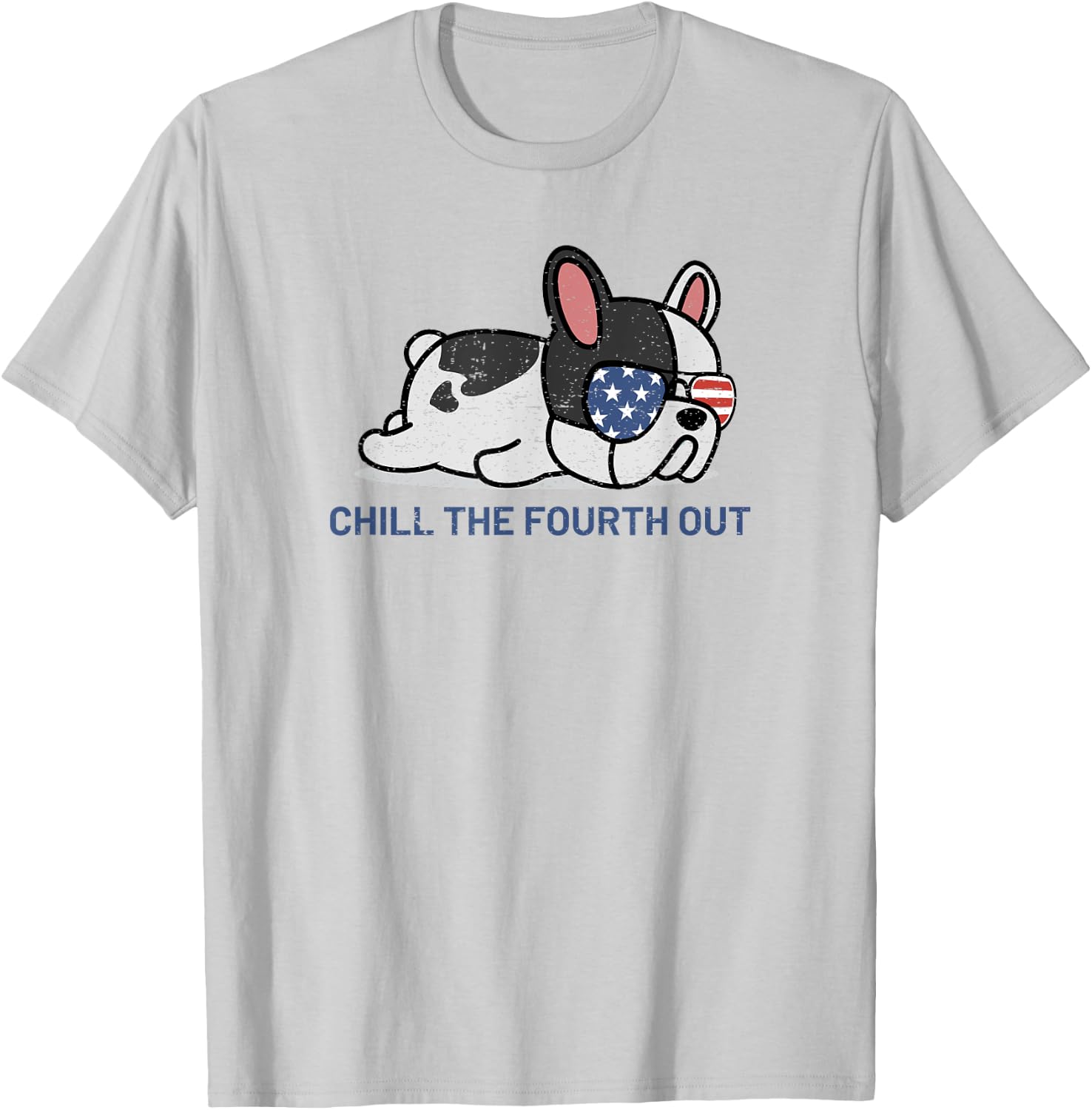Funny 4th Of July French Bulldog Gift Frenchie Lover T-Shirt - T-Shirt | Ash
