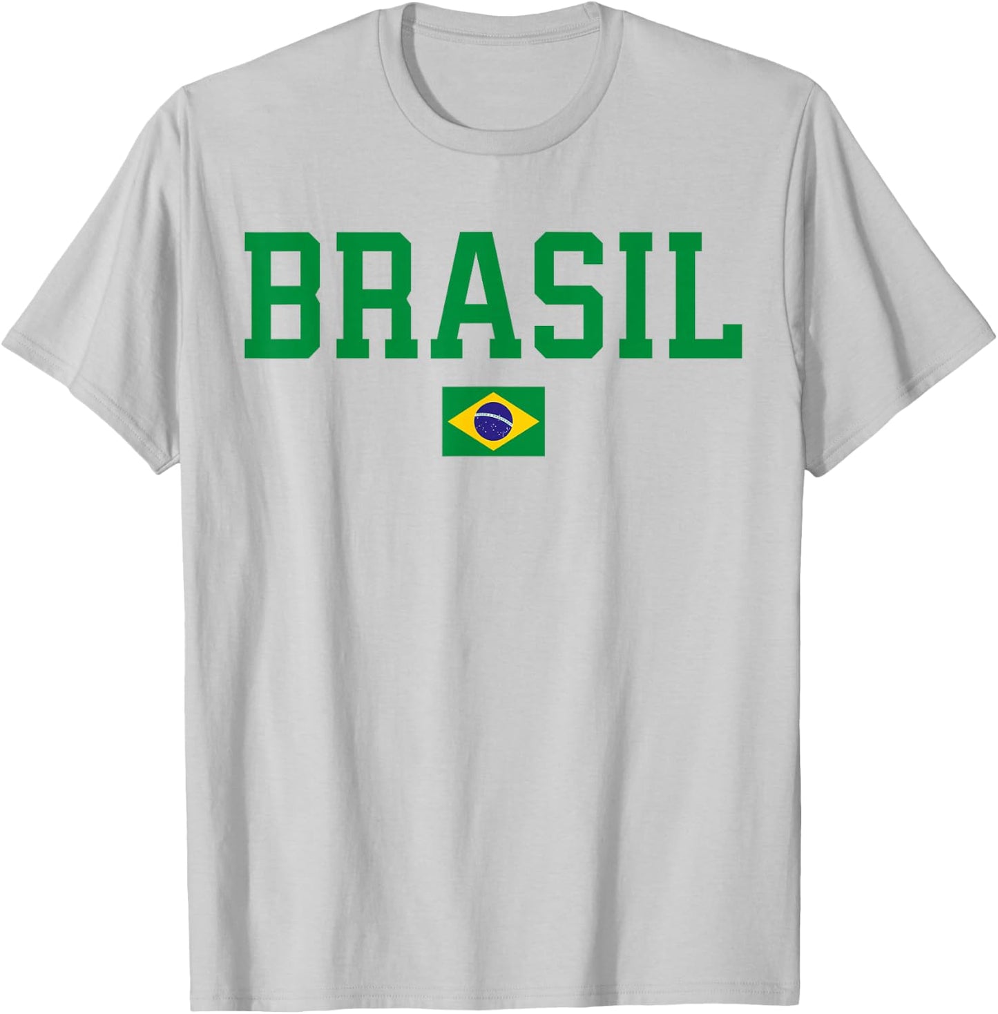 Brasil Brazil Flag T-Shirt - T-Shirt | Ash