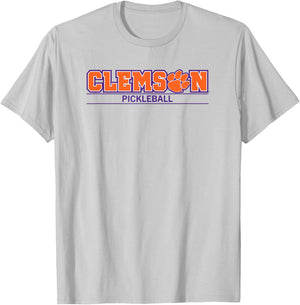 Campus Lab Clemson Tigers -Adults & Kids Grey Modern Classic Collared Neck Short Sleeve T-Shirt - T-Shirt | Ash