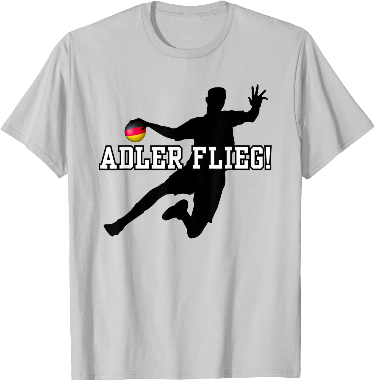 Adler Flieg Handball Fan Outfit , gray T-Shirt - T-Shirt | Ash