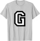 Letter G (White) G T-Shirt - T-Shirt | Ash