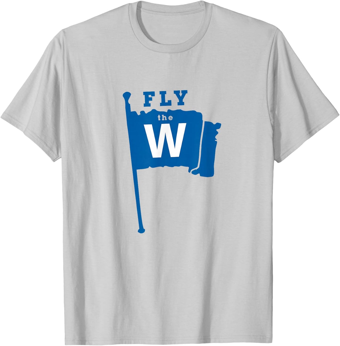 Fly The W Chicago Baseball Winning Flag T-Shirt - T-Shirt | Ash