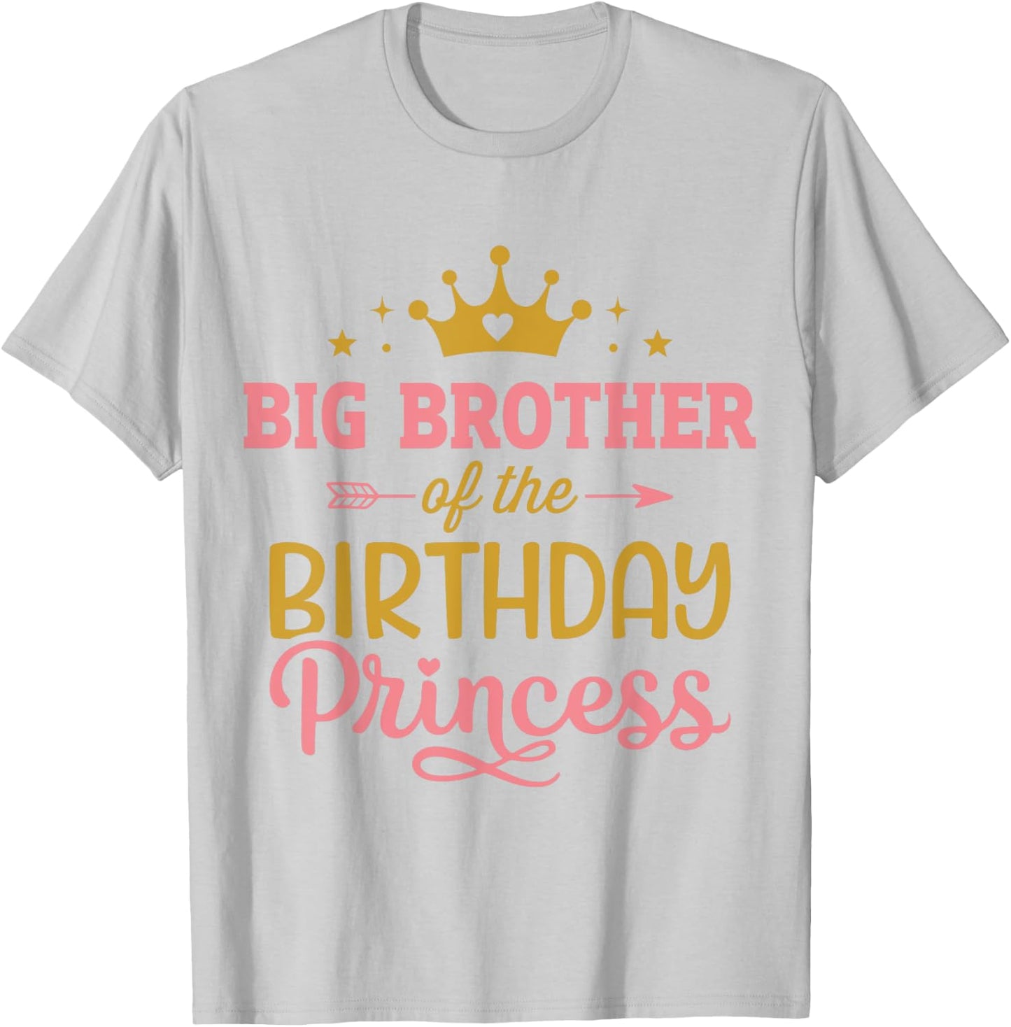 Big brother of birthday princess girl matching family party T-Shirt - T-Shirt | Ash