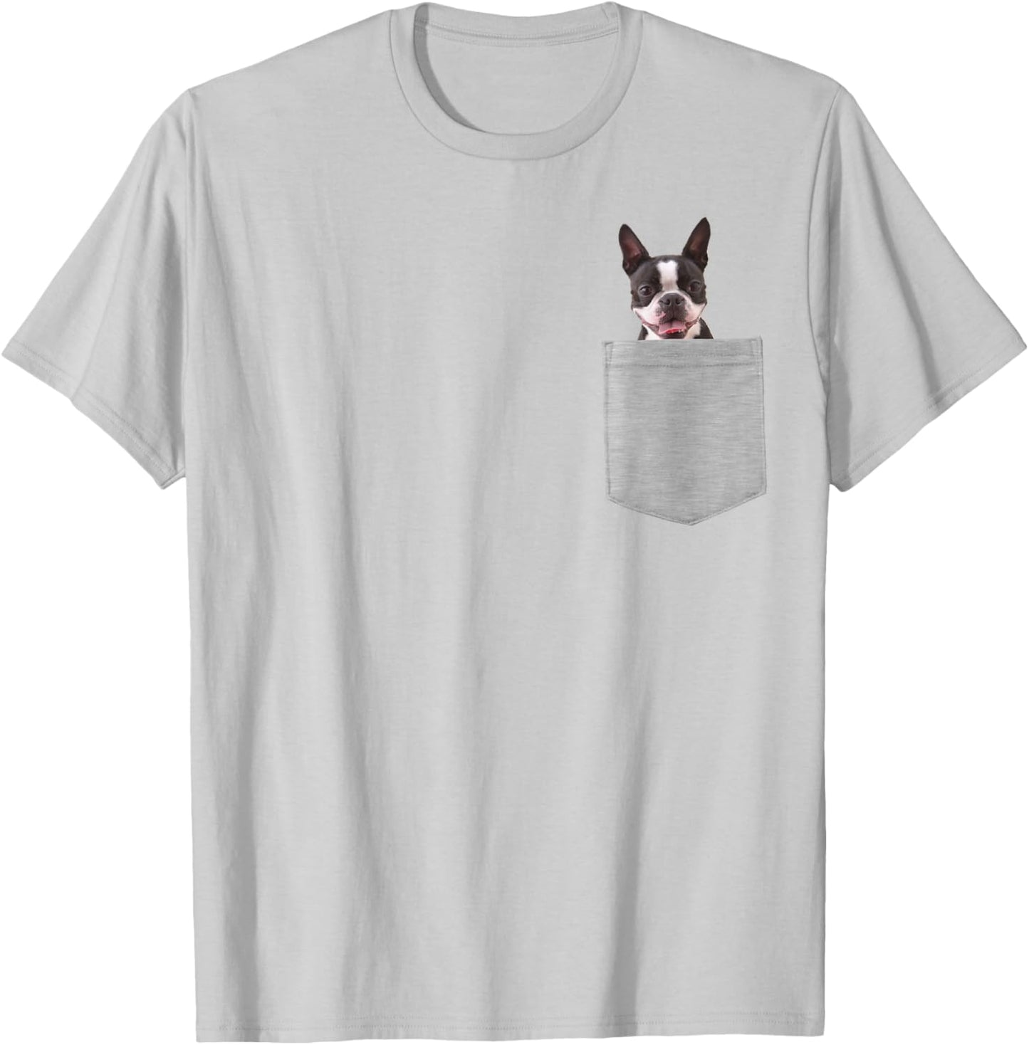 Dog in Your Pocket Boston Terrier Women Girls Kids T-Shirt - T-Shirt | Ash