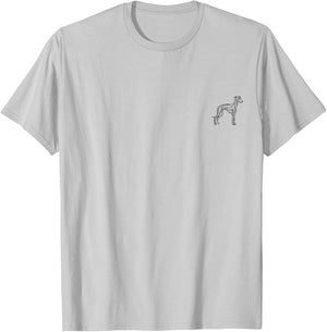 Whippet Minimalismus T-Shirt - T-Shirt | Ash