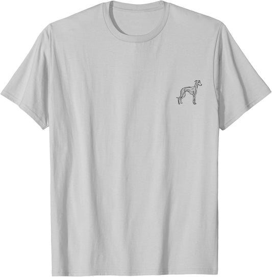 Whippet Minimalismus T-Shirt - T-Shirt | Ash
