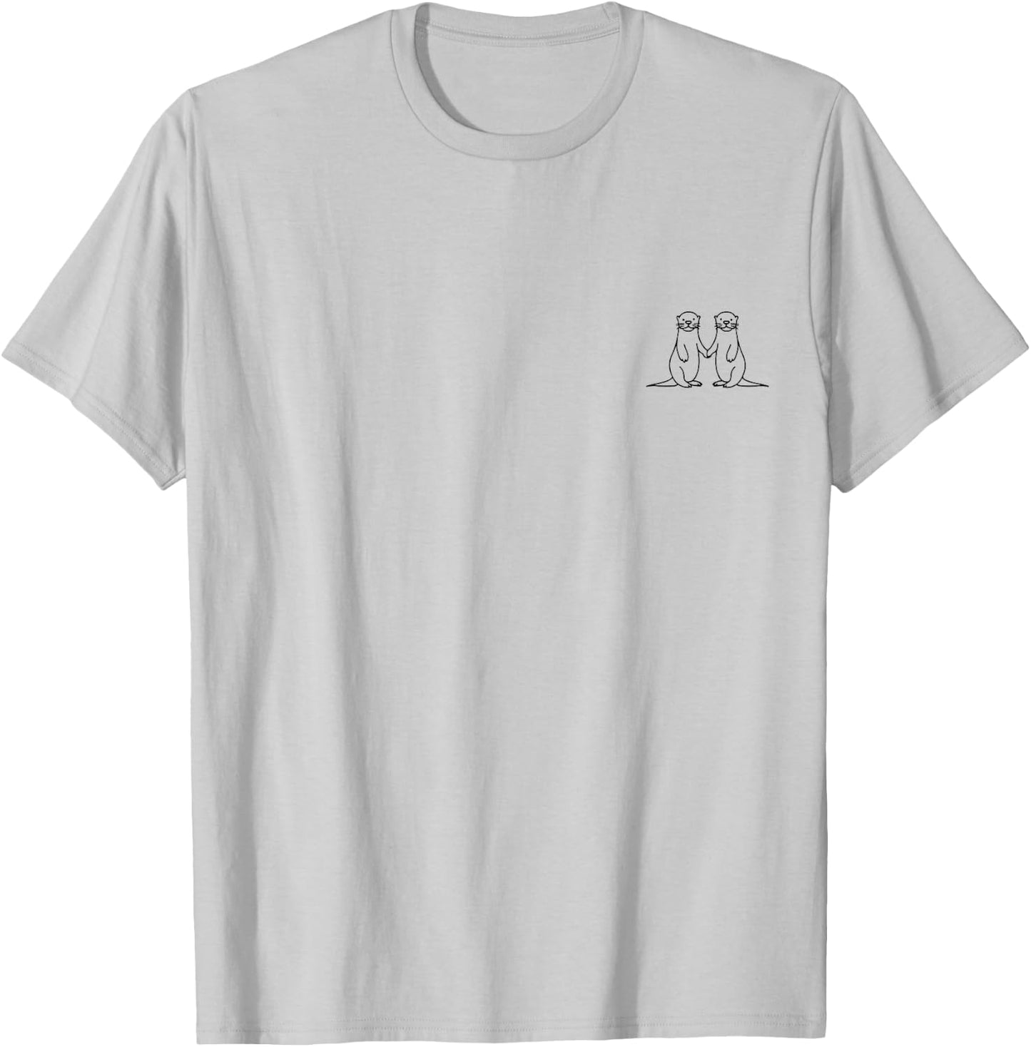 Otter Minimalism , White T-Shirt - T-Shirt | Ash
