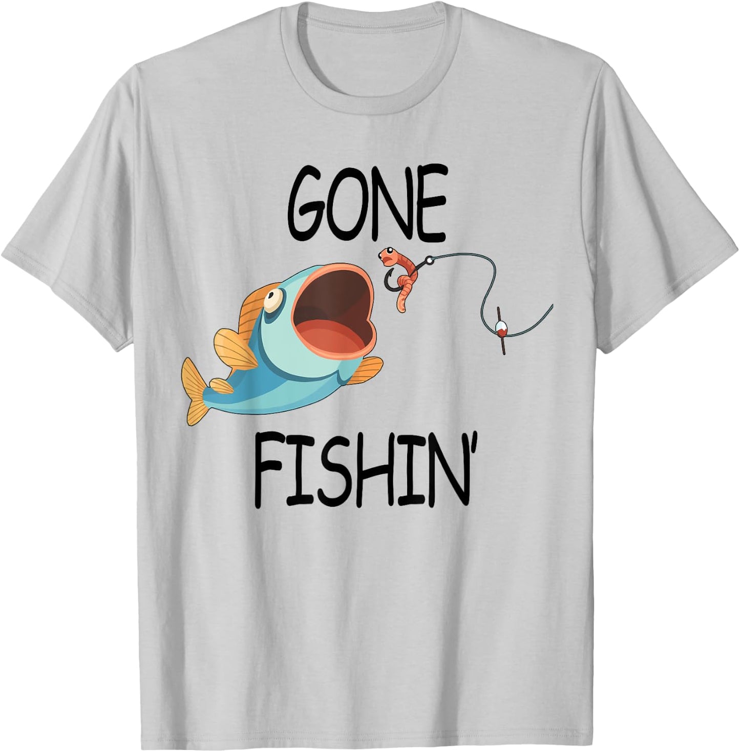 Gone Fishing-Shirt Kids Toddler Boys Girls Son Funny Fishing T-Shirt - T-Shirt | Ash