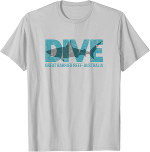 Australia Diving Great Barrier Reef Shark Dive T-Shirt - T-Shirt | Ash