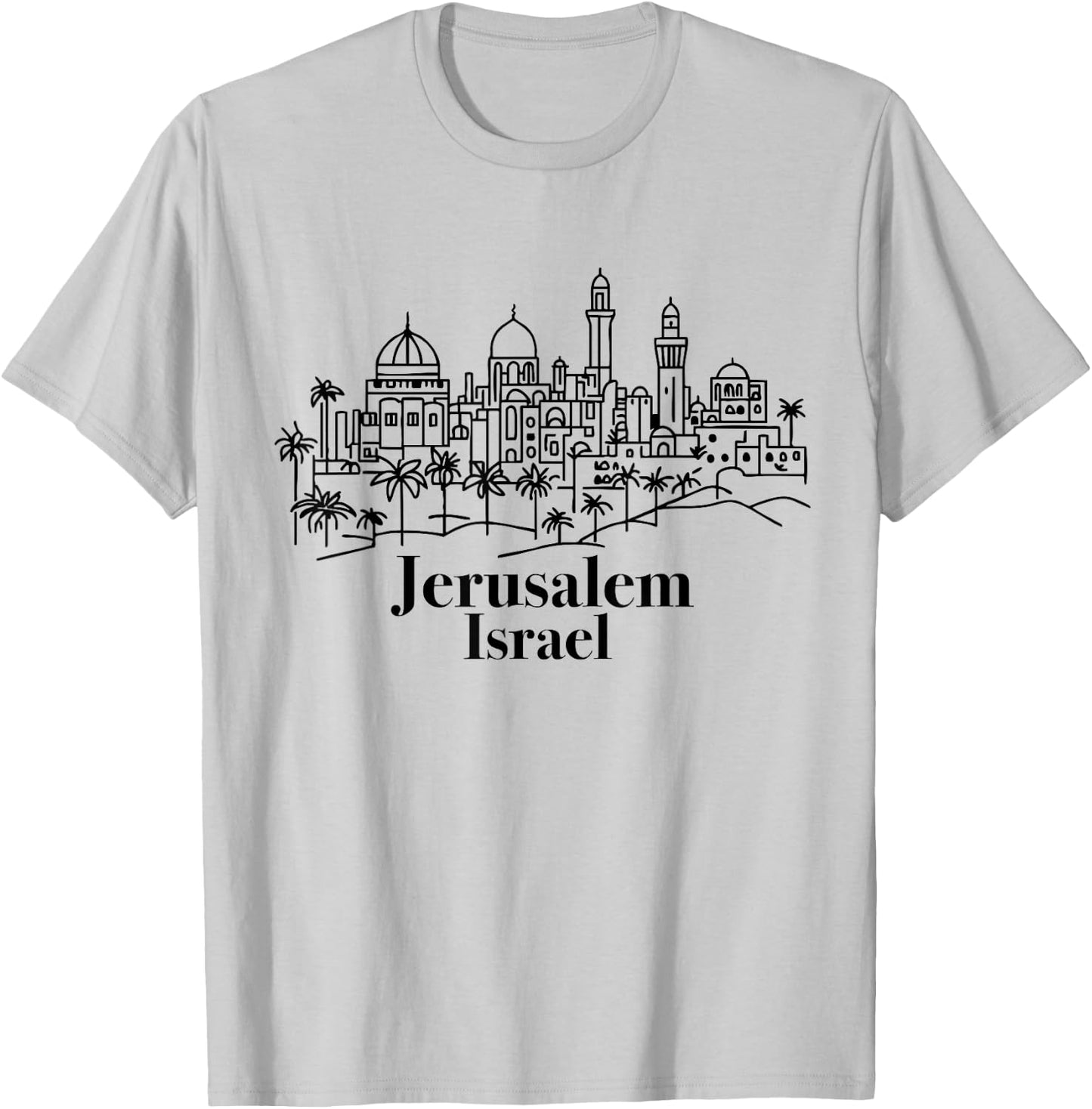 Jérusalem Israël Skyline Souvenir Israélien Juif Femme Homme T-Shirt - T-Shirt | Ash