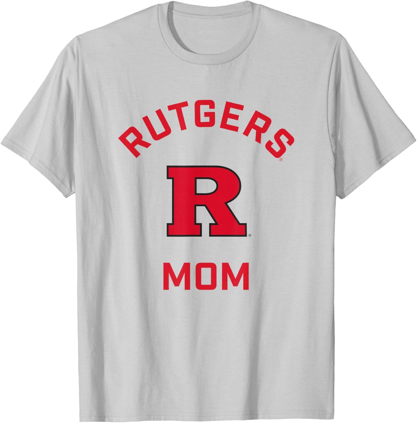 Rutgers University Scarlet Knights Arched Mom T-Shirt - T-Shirt | Ash