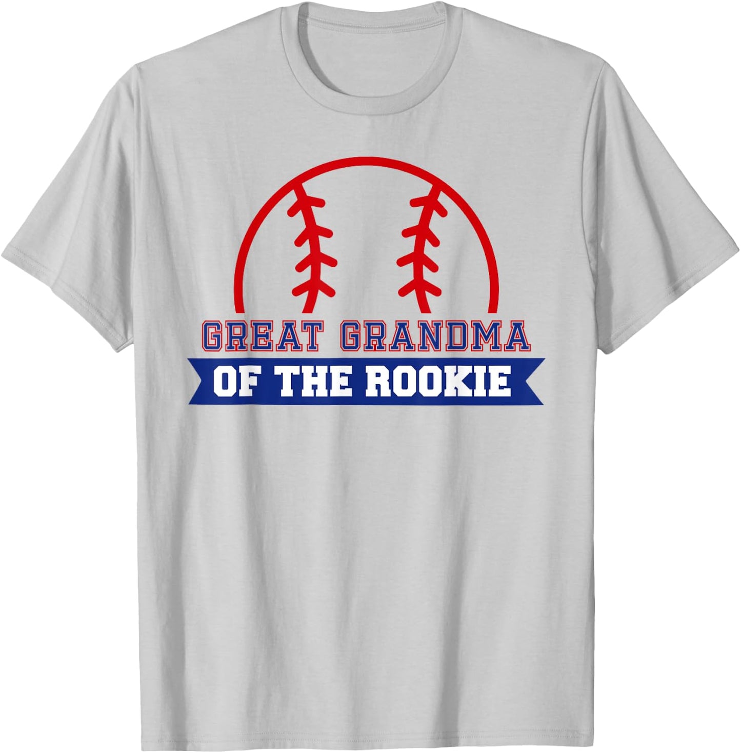 Great Grandma of Rookie 1st Birthday Baseball Theme Matching T-Shirt - T-Shirt | Ash