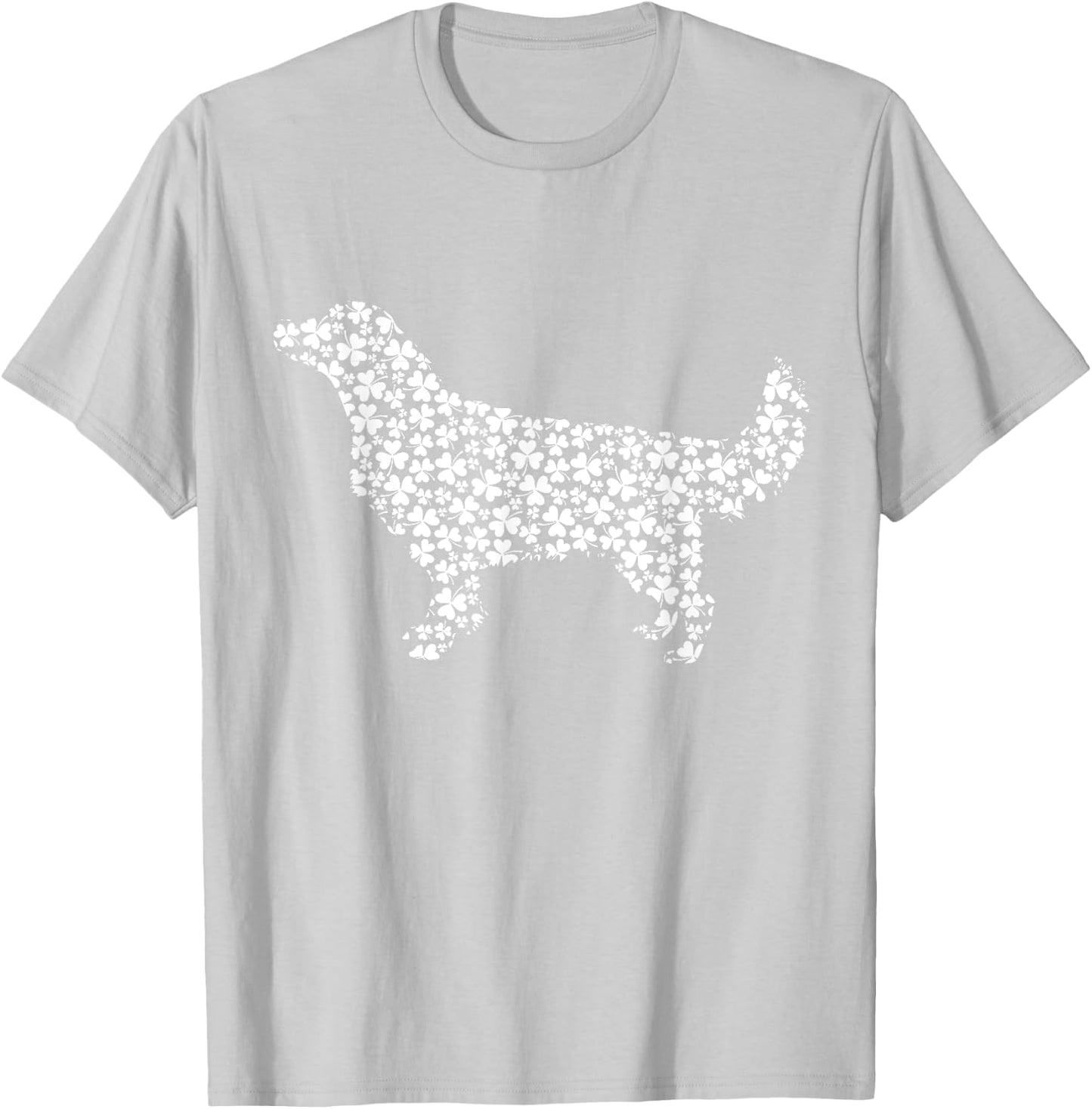 Golden Retriever Dog Cute Shamrock St Patricks Day Women Kids T-Shirt - T-Shirt | Ash