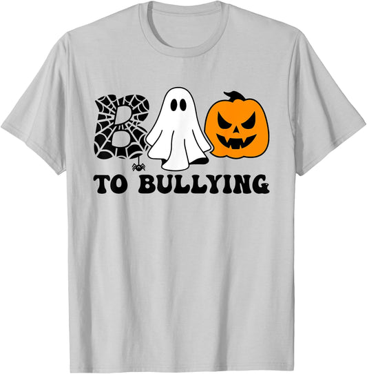 Boo To Bullying Orange Anti Bullying Unity Day Halloween Kid T-Shirt - T-Shirt | Ash