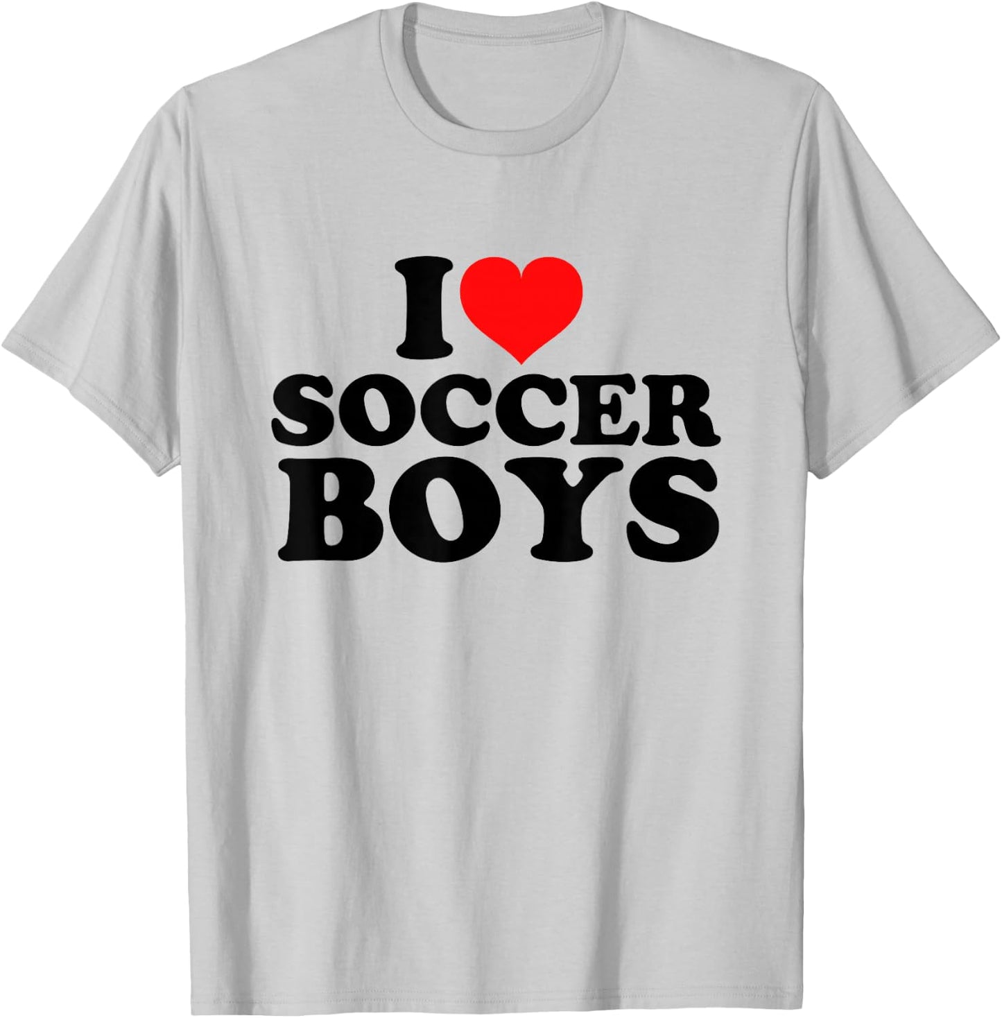 I Love Soccer Boys T-Shirt - T-Shirt | Ash