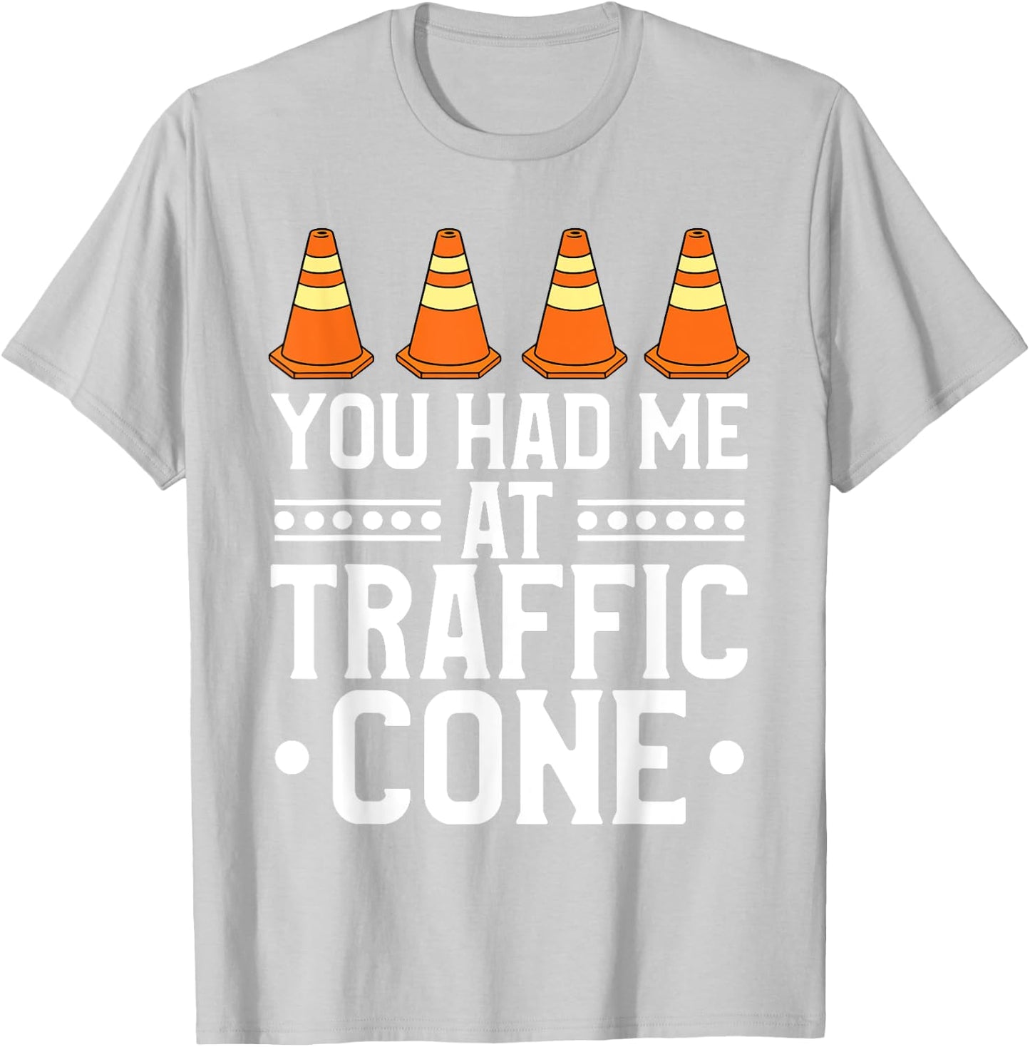 Halloween Costume Funny Lazy Halloween Traffic Cone T-Shirt - T-Shirt | Ash