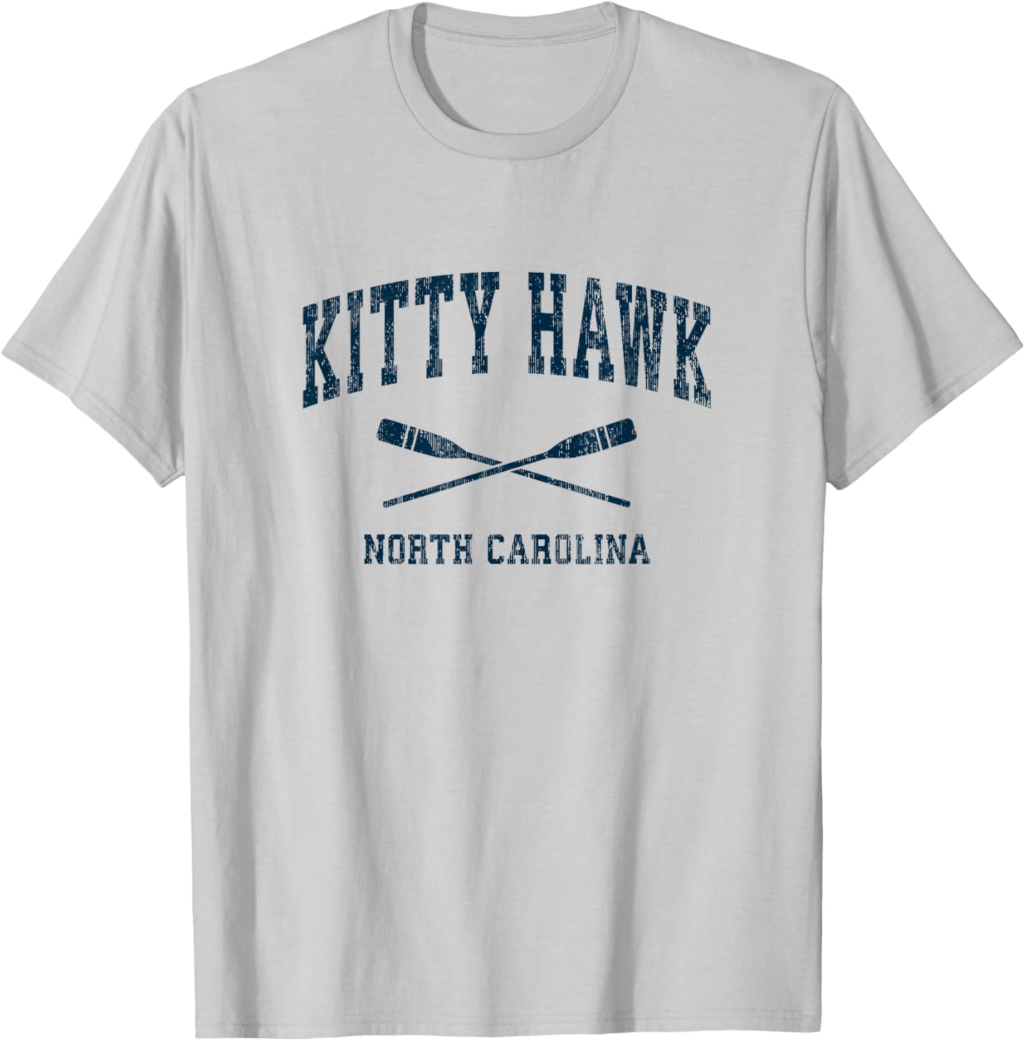 Kitty Hawk North Carolina Vintage Nautical Paddles Sports Oa T-Shirt - T-Shirt | Ash