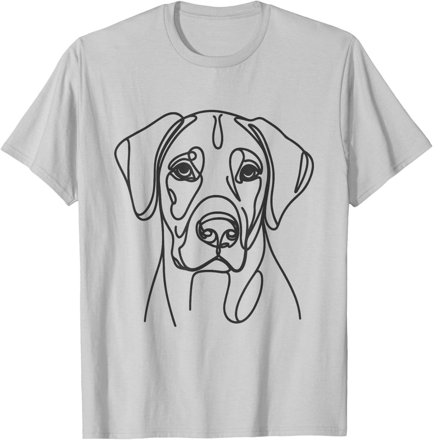 Line Art Dad Mom Dog Rhodesian Rigdeback T-Shirt - T-Shirt | Ash