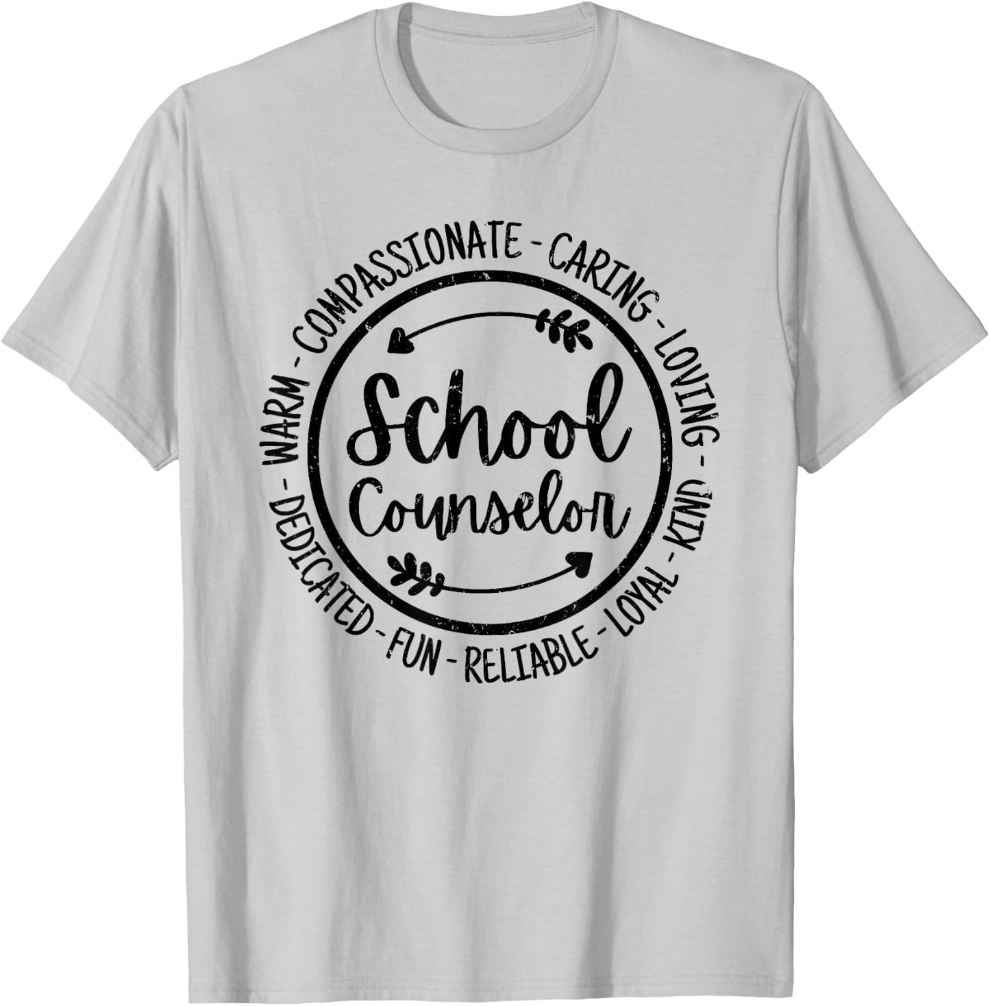 School Counselor Guidance Counselor Vintage Distressed T-Shirt - T-Shirt | Ash