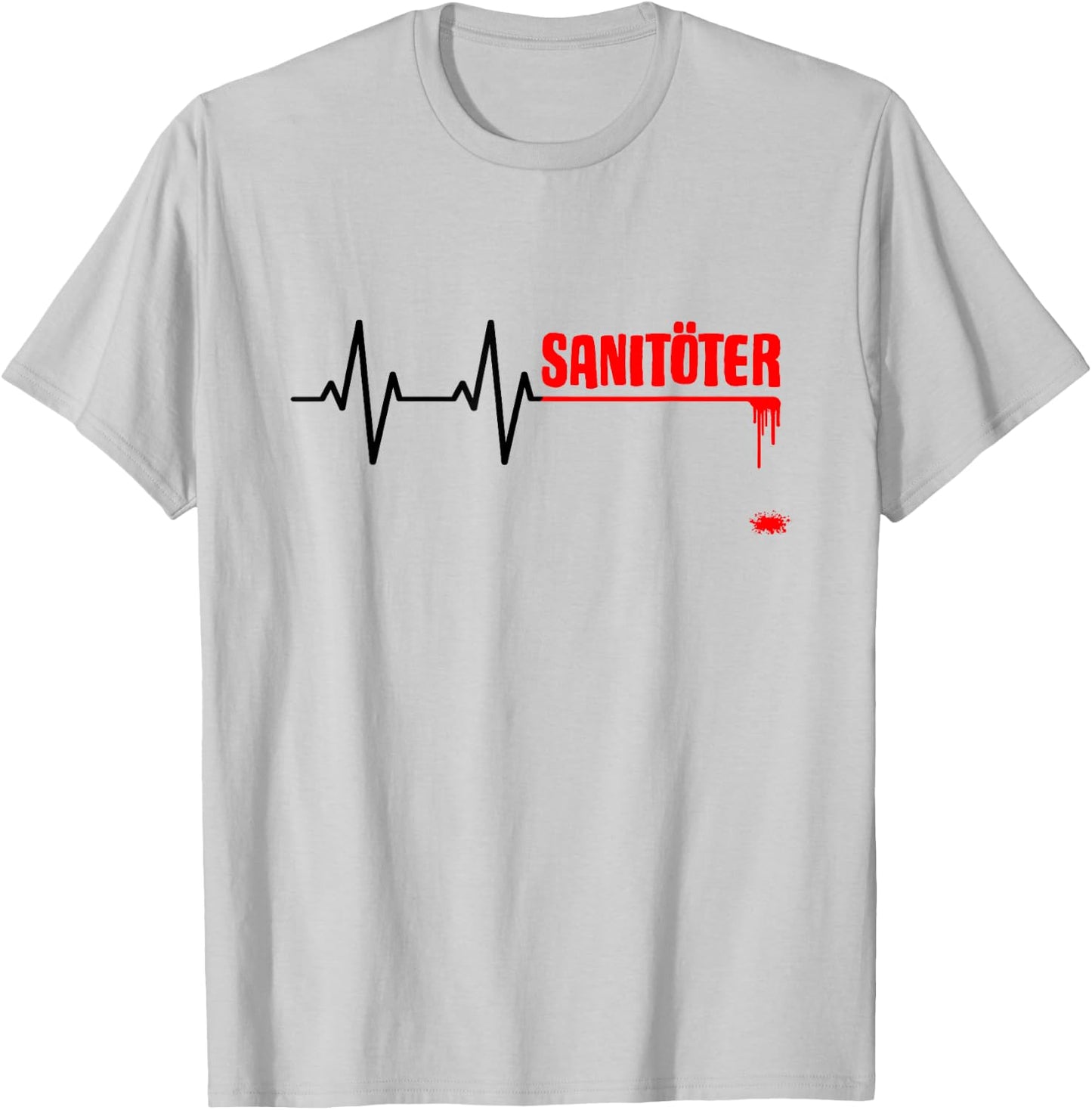 Rettungssanitäter Fun Shop - Sanitöter Notfallsanitäter Rettungssanitäter Sanitäter , Weiß, Klein, Männer, Halbarm, , Klassisch, V-Ausschnitt, 1 Count, 0 Taschen, EU 43, Maschinenwäsche T-Shirt - T-Shirt | Ash