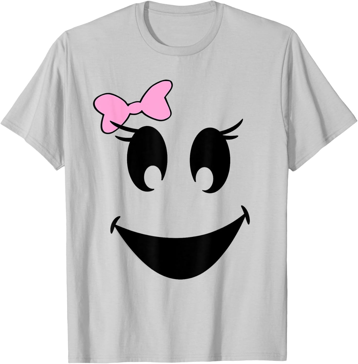 Cute Girl Ghost With Bow Ghoul Face Halloween T Shirt T-Shirt - T-Shirt | Ash