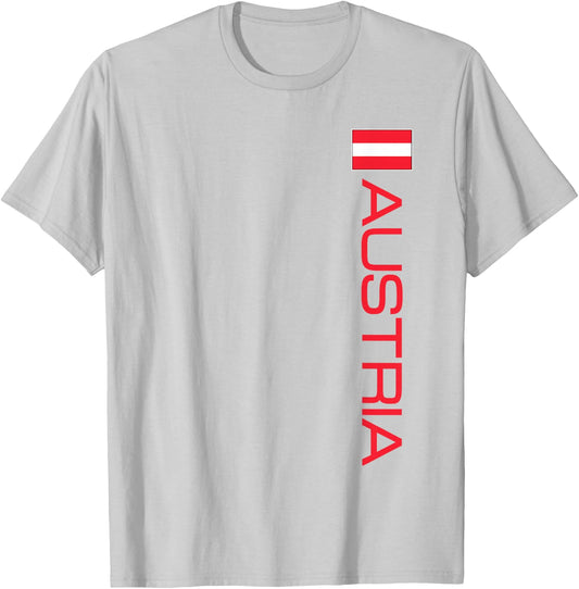 Austria Flag Austrian National Pride and Colors T-Shirt - T-Shirt | Ash