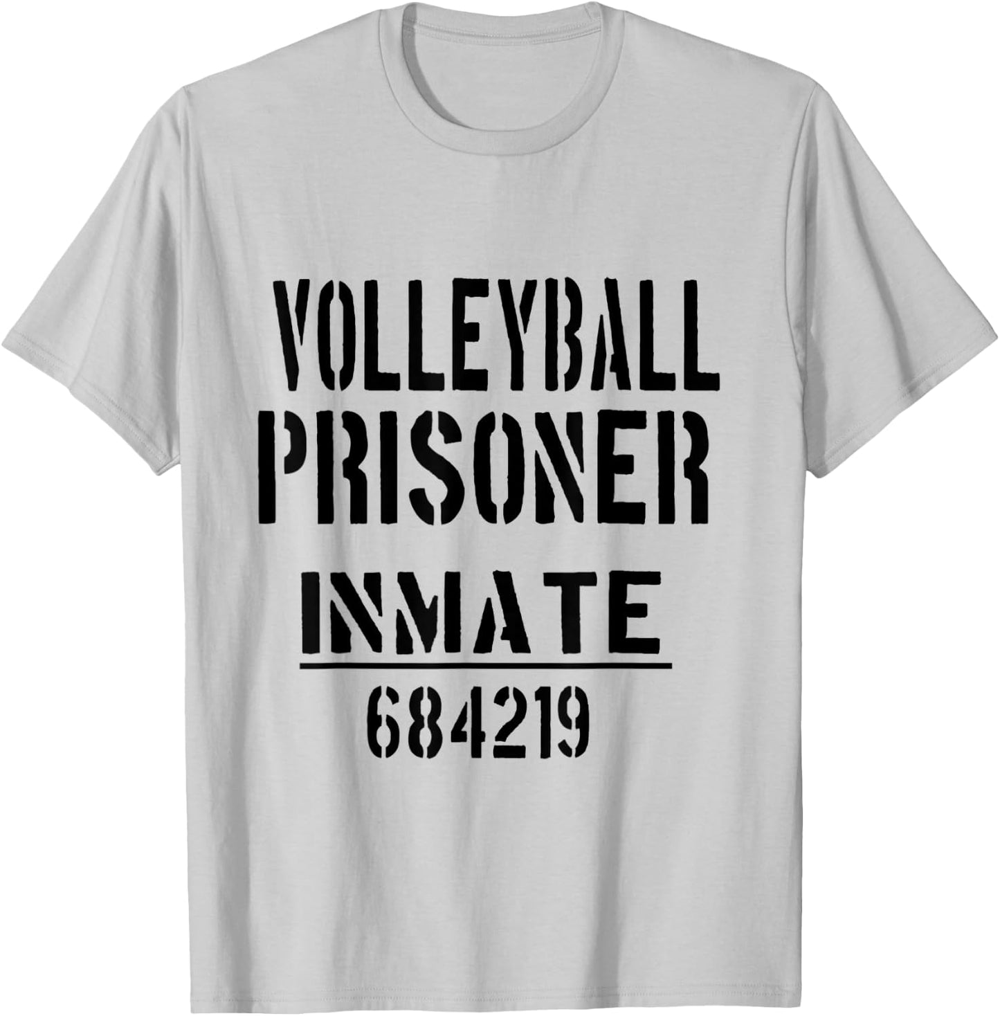 Volleyball Halloween Costume - Funny Prisoner Jail Inmate T-Shirt - T-Shirt | Ash