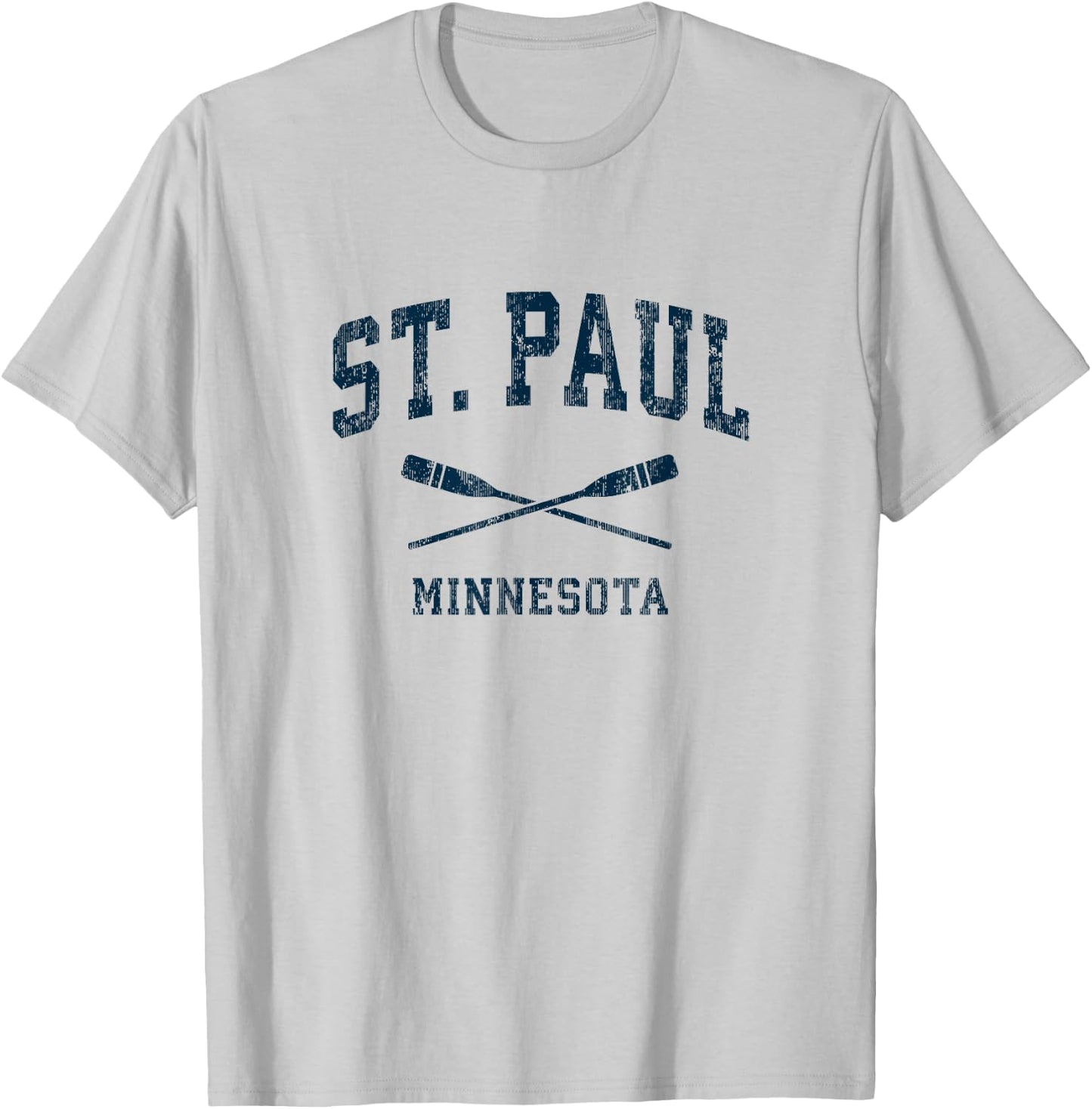 St. Paul Minnesota Vintage Nautical Paddles Sports Oars T-Shirt - T-Shirt | Ash